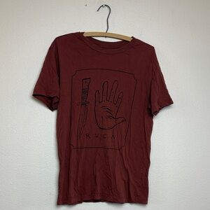 RVCA Men's Maroon Graphic Tee